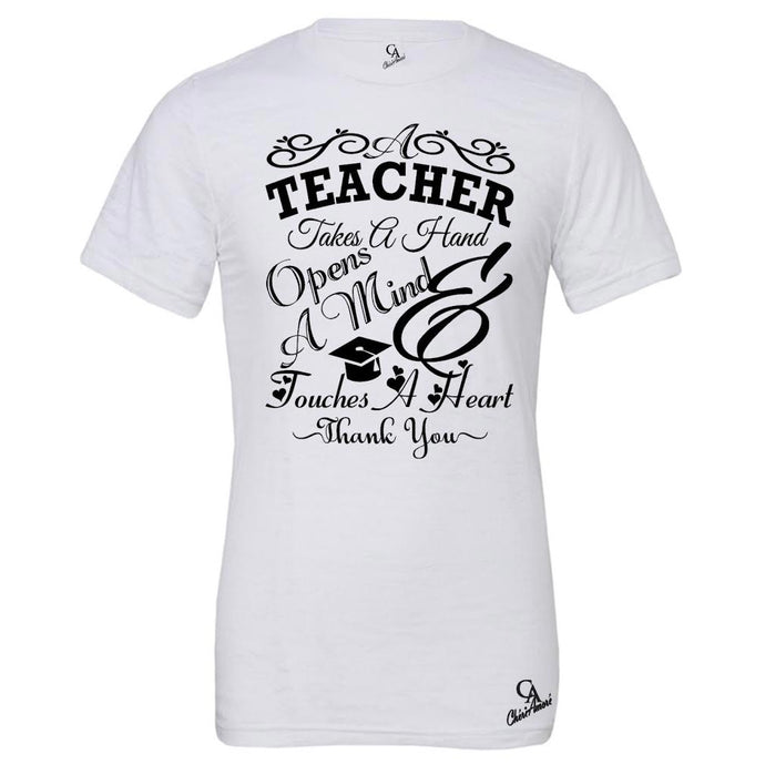 Teachers Appreciation White Unisex T-shirt Gift - CheriAmore
