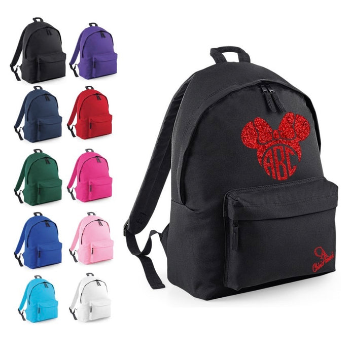 Puffs ‘n’ Bows Monogrammed Backpack - CheriAmore